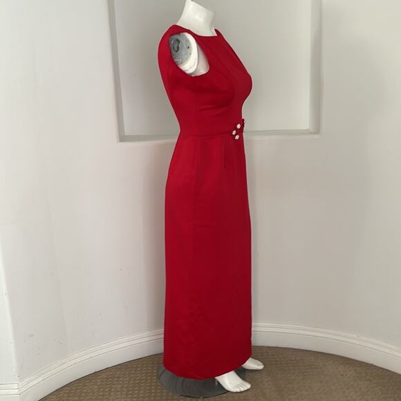 En Français By Huey Waltzer Maxi Evening Party Dress Size 14 Vintage 90s - Picture 7 of 15